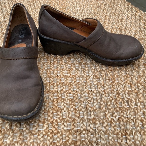 Born Leather Brown Toby II Clogs Size 6.5 - Picture 5 of 7